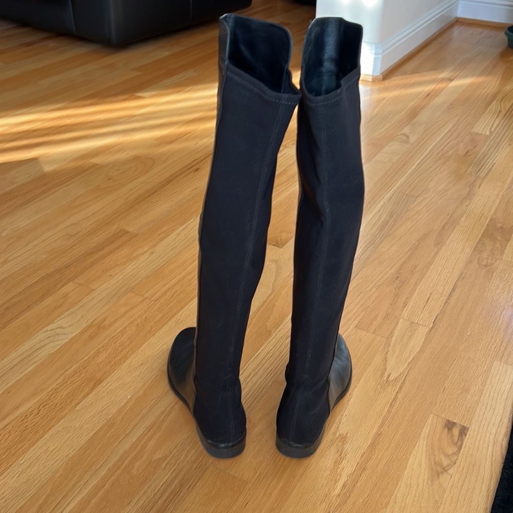 Stuart Weitzman Black Nappa 5050 Boot / Size 7 - image 6